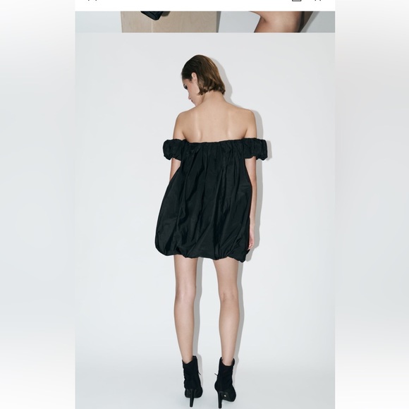 Zara Black VOLUMINOUS TAFFETA DRESS ZW COLLECTION - Picture 5 of 6